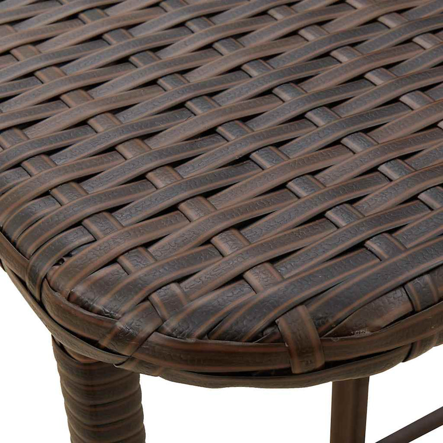 Tuintafel inklapbaar 90x51x75 cm poly rattan bruin