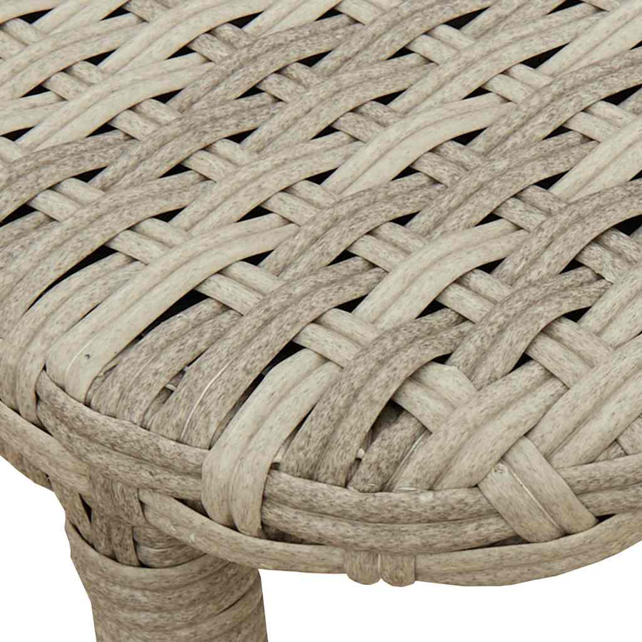 Tuintafel inklapbaar 90x51x75 cm poly rattan lichtgrijs
