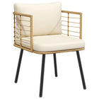 Tuinstoel poly rattan naturel 60x65x76 cm