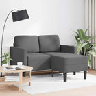 Hoekbank L-vorm 125x118x85 cm donkergrijs stof