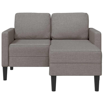 2-Zitsbank Met Ligstoel L-Vormig 125 Cm Stof Taupe