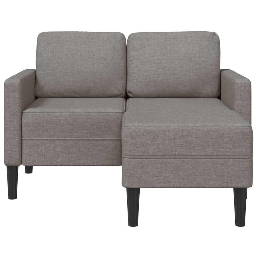 2-Zitsbank Met Ligstoel L-Vormig 125 Cm Stof Taupe