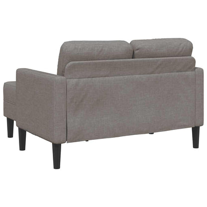 2-Zitsbank Met Ligstoel L-Vormig 125 Cm Stof Taupe