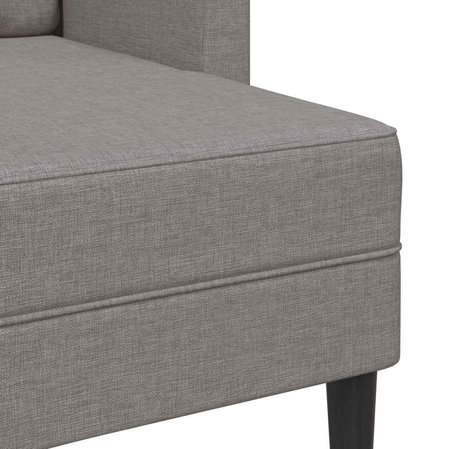 2-Zitsbank Met Ligstoel L-Vormig 125 Cm Stof Taupe