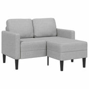 Hoekbank 125 cm stof grijs