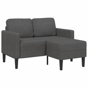 Bank L-vormig 125x118x85 cm donkergrijs linnen