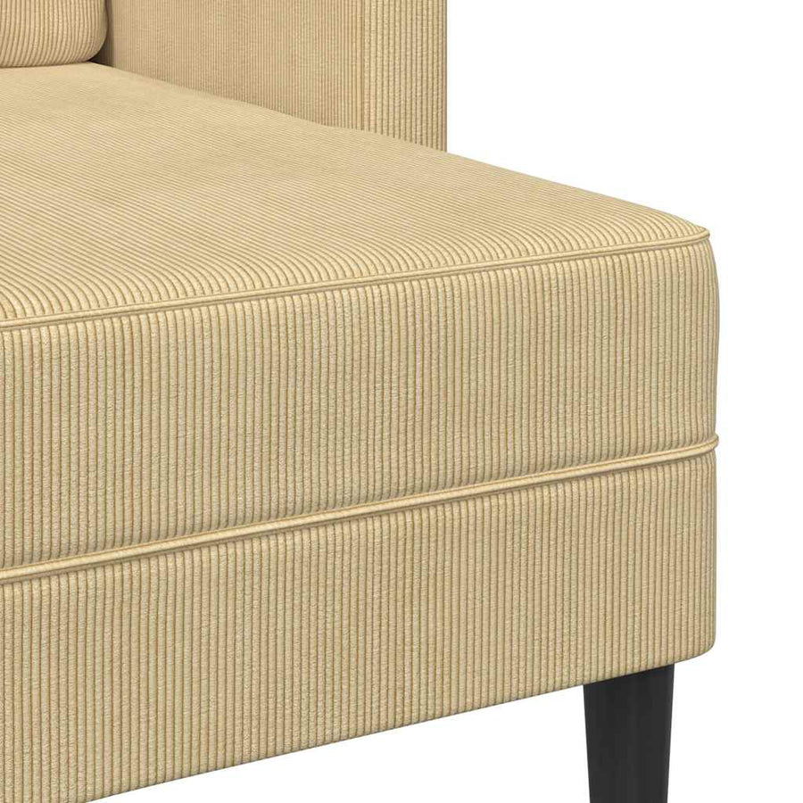 2-Zitsbank Met Chaise L-Vorm 125 Cm Linnen Grijs Lichtgroen
