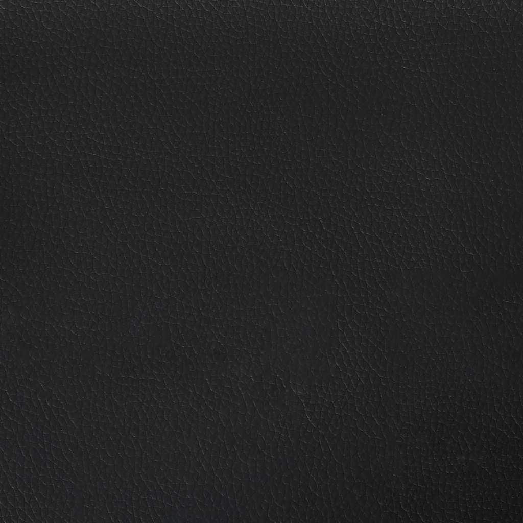 2-Zitsbank Met Ligstoel L-Vormig 125 Cm Kunstleer Zwart