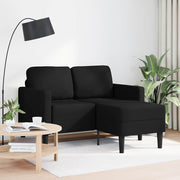 Hoekbank 125 cm kunstleer zwart