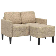 2-zitsbank met chaise longue 125 cm lichtgrijs kunstleer
