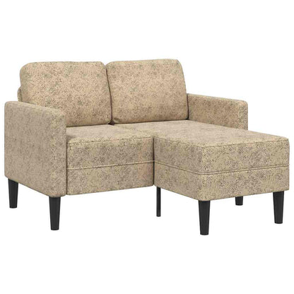 2-zitsbank met chaise longue L-vormig lichtgrijs 125 cm kunstleer