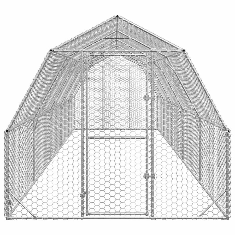 Kippenren 2,5x10x2,25 m gegalvaniseerd staal