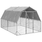 Chicken run with roof 2.5x4x2.25 m galvanized steel