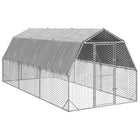 Chicken coop with roof 2.5x6x2.25 m galvanized steel