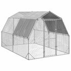 Chicken run with roof 2.5x4x2.25 m galvanized steel