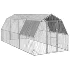 Chicken coop with roof 2.5x6x2.25 m galvanized steel