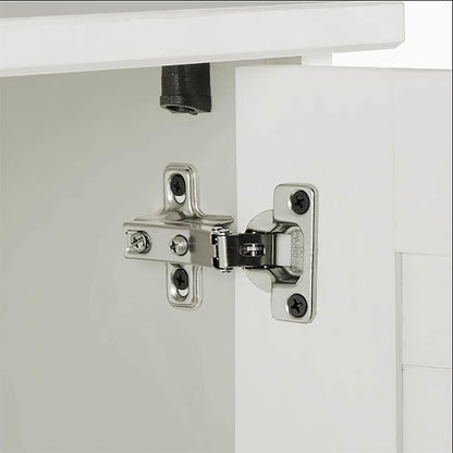 Badkamermeubelset met plank 2 pcs Bruin en wit 37 x 34 x 150 cm