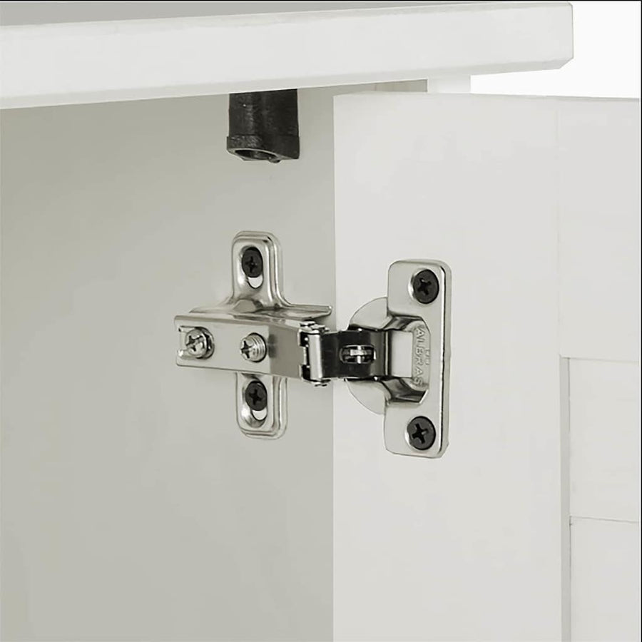 Badkamermeubelset met plank 2 pcs Bruin en wit 37 x 34 x 150 cm