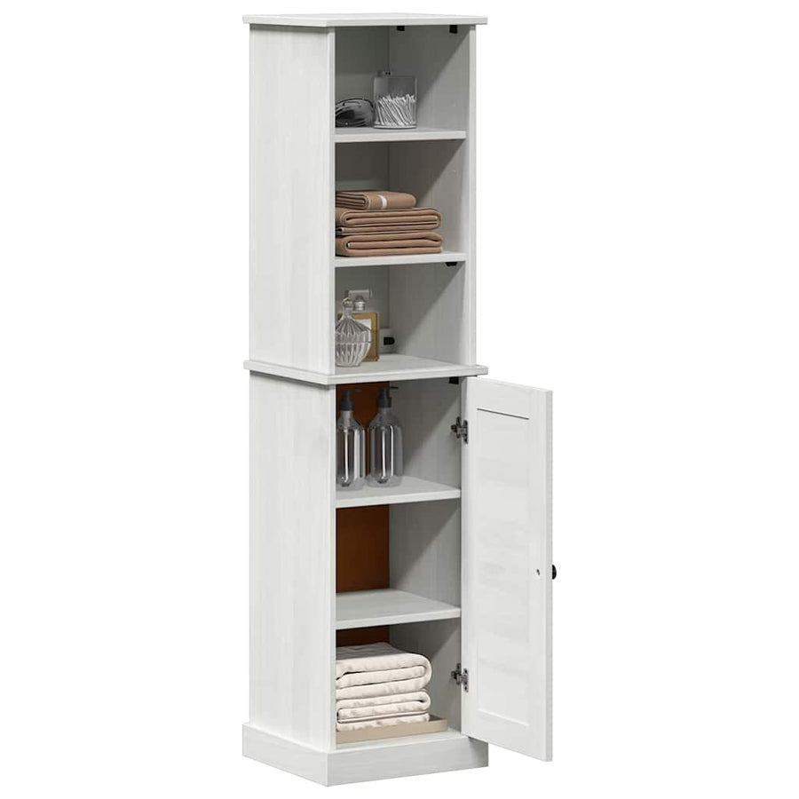 Badkamermeubelset met plank 2 pcs Bruin en wit 37 x 34 x 150 cm