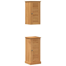 Badkamermeubelset 2 pcs Bruin en Honingbruin 37 x 34 x 80 cm