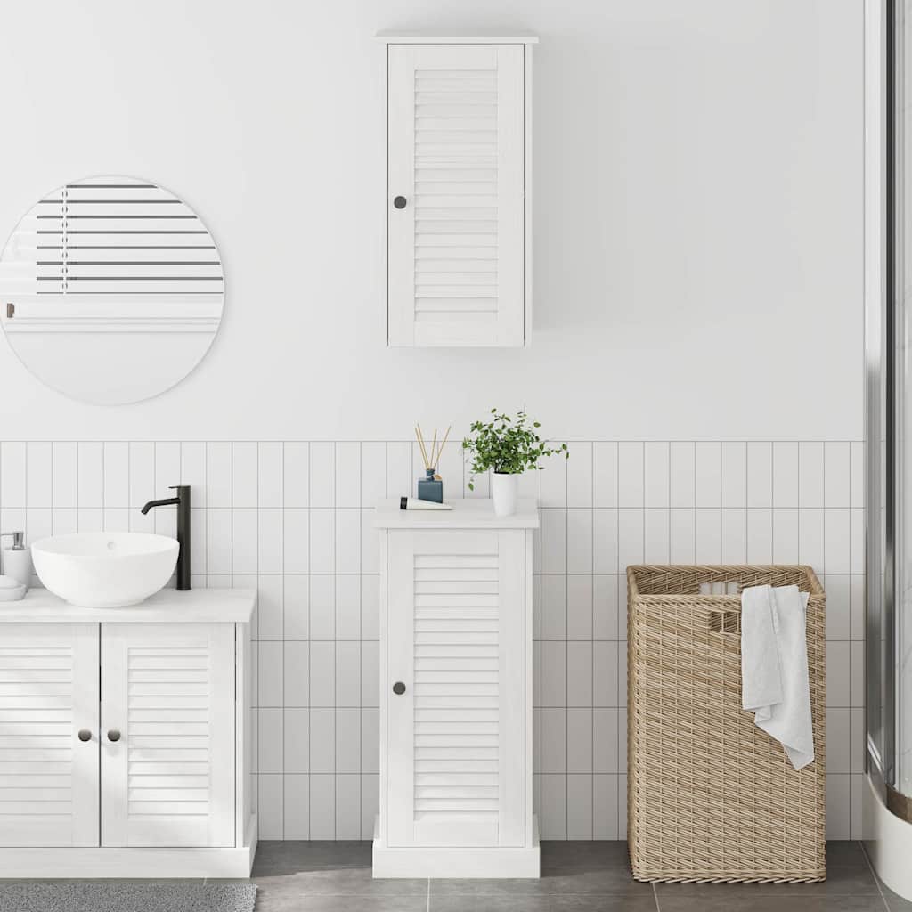 Badkamermeubelset met plank met opslag met de deur 2 pcs Antiekwit 37 x 34 x 80 cm