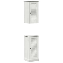Badkamermeubelset met plank met opslag met de deur 2 pcs Antiekwit 37 x 34 x 80 cm