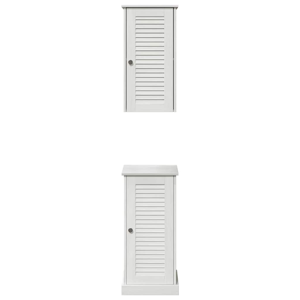 Badkamermeubelset met plank met opslag met de deur 2 pcs Antiekwit 37 x 34 x 80 cm