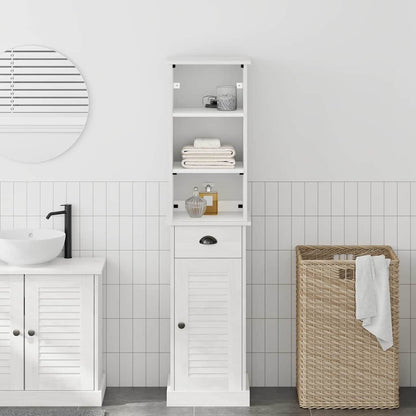 Badkamermeubelset met lade met plank 2 pcs Bruin en wit 37 x 34 x 150 cm