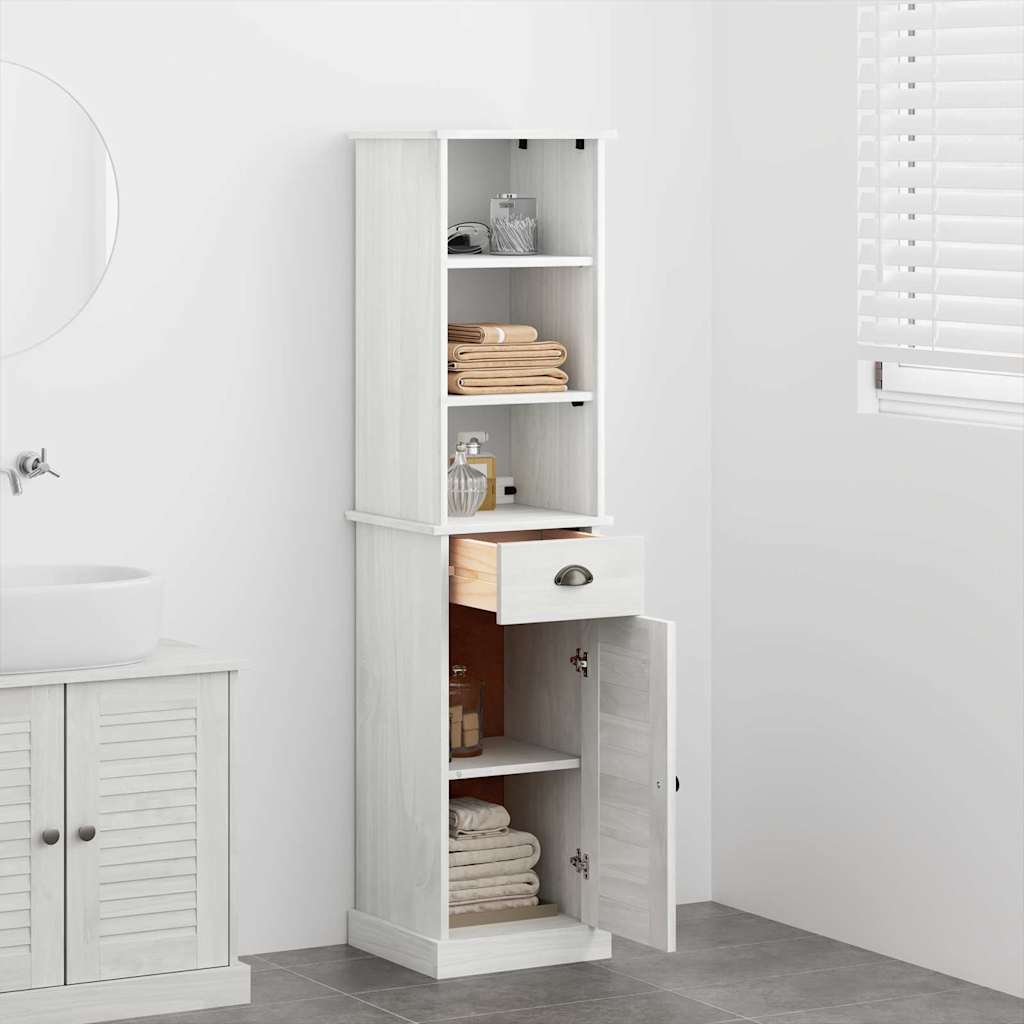 Badkamermeubelset met lade met plank 2 pcs Bruin en wit 37 x 34 x 150 cm