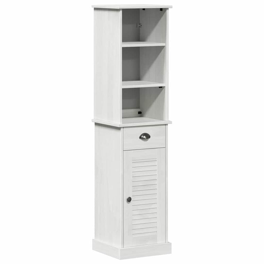 Badkamermeubelset met lade met plank 2 pcs Bruin en wit 37 x 34 x 150 cm