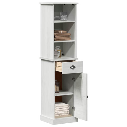 Badkamermeubelset met lade met plank 2 pcs Bruin en wit 37 x 34 x 150 cm