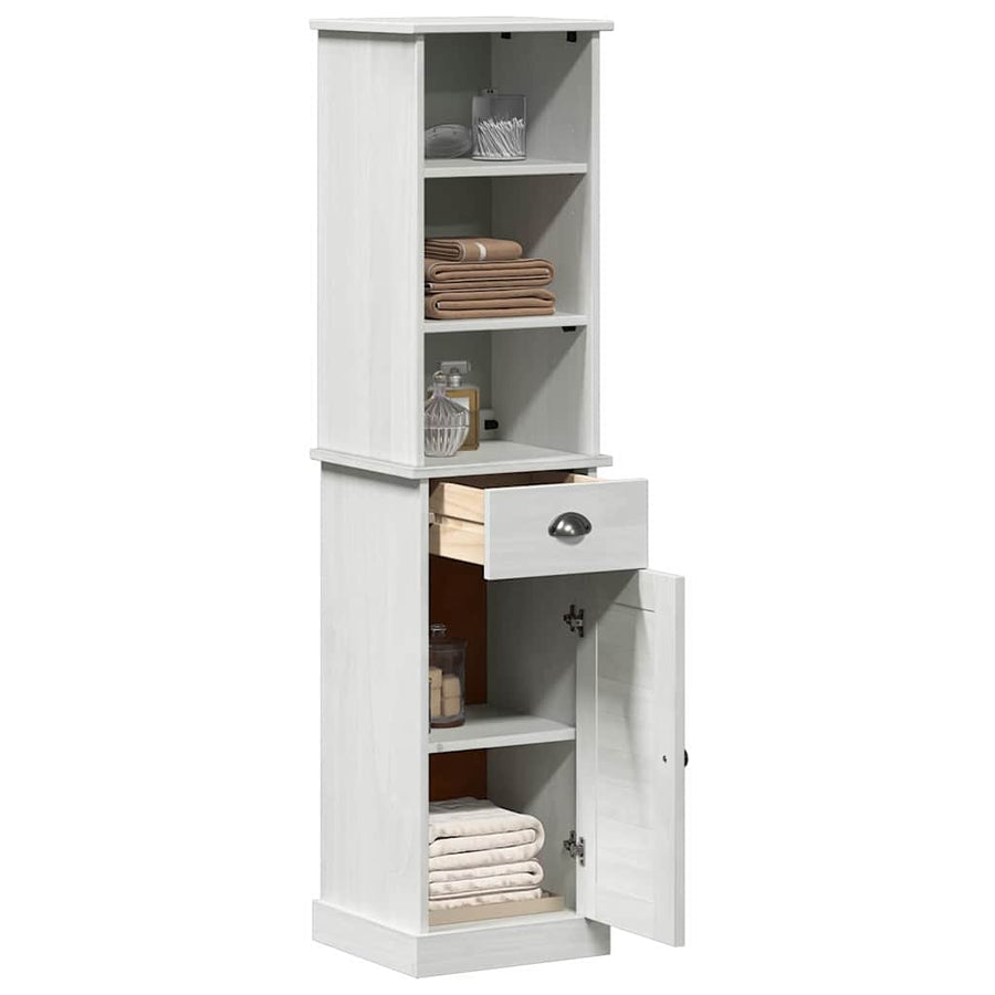 Badkamermeubelset met lade met plank 2 pcs Bruin en wit 37 x 34 x 150 cm