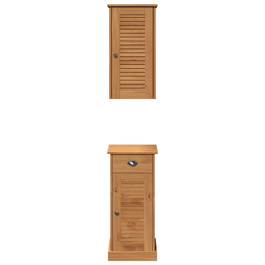 Badkamerkast VIGO 2 st Bruin en Honingbruin 37 x 34 x 80 cm