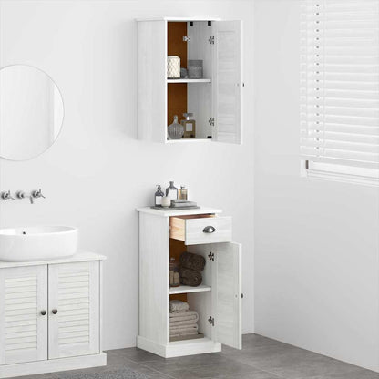 Badkamermeubelset met lade met plank 2 pcs Bruin en wit 37 x 34 x 80 cm
