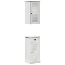 Badkamermeubelset met lade met plank 2 pcs Bruin en wit 37 x 34 x 80 cm