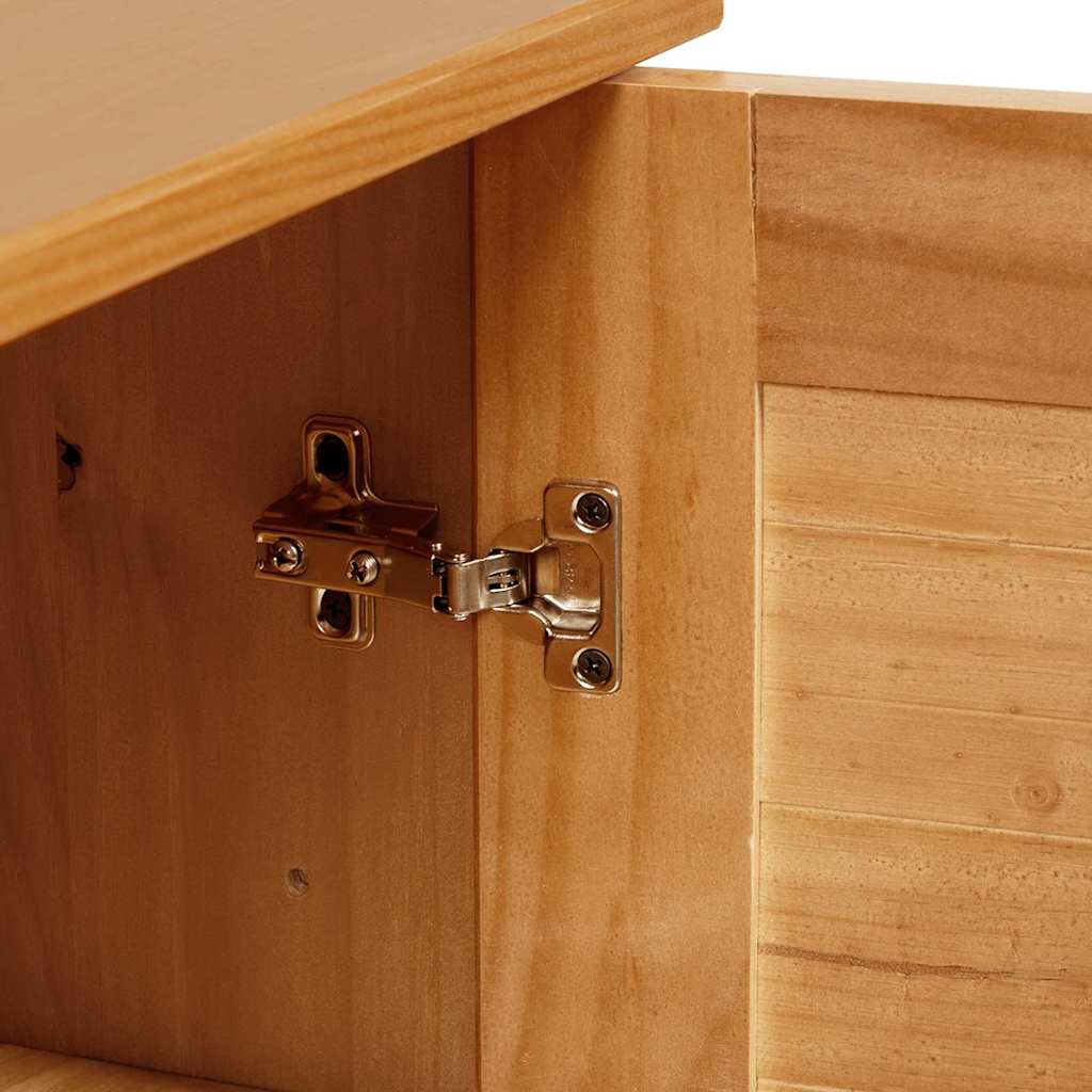 Badkamermeubelset met plank met opslag met de deur 2 pcs Bruin 67.5 x 34 x 80 cm