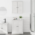 Badkamermeubelset 2 pcs Wit en Antiek Wit 67,5 x 34 x 80 cm