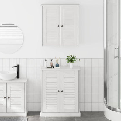 Badkamermeubelset met plank met opslag met de deur 2 pcs Bruin 67.5 x 34 x 80 cm