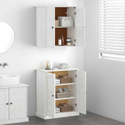 Badkamermeubelset met plank met opslag met de deur 2 pcs Bruin 67.5 x 34 x 80 cm