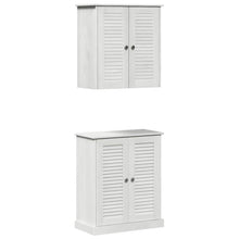 Badkamermeubelset met plank met opslag met de deur 2 pcs Bruin 67.5 x 34 x 80 cm