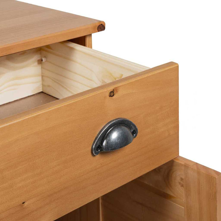 Badkamermeubelset met lade met plank met opslag met de deur 2 pcs Bruin 67.5 x 34 x 80 cm