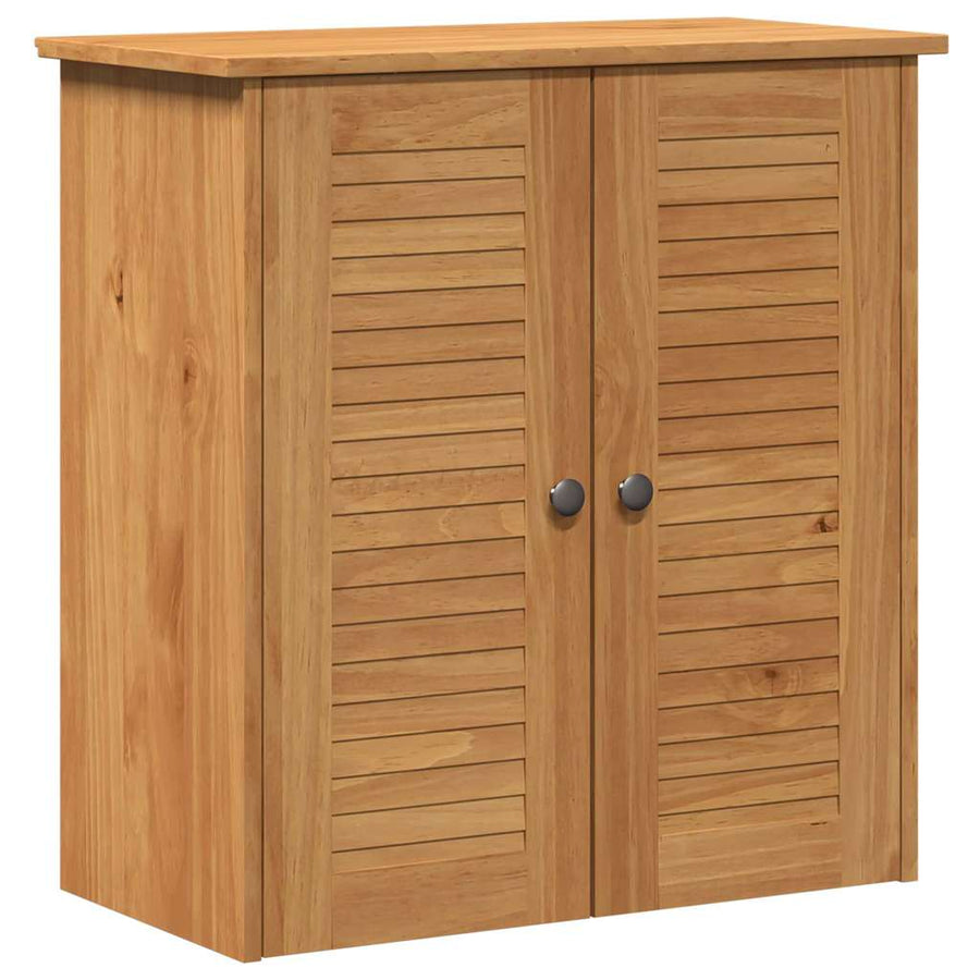 Badkamermeubelset met lade met plank met opslag met de deur 2 pcs Bruin 67.5 x 34 x 80 cm