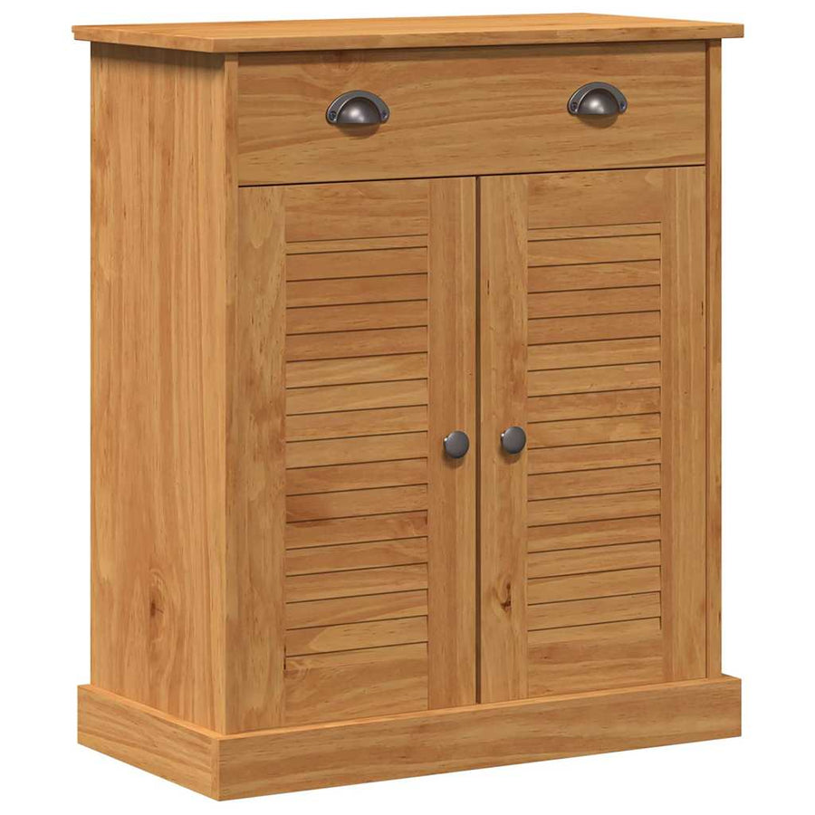Badkamermeubelset met lade met plank met opslag met de deur 2 pcs Bruin 67.5 x 34 x 80 cm