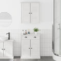 Badkamermeubelset met plank VIGO 2 pcs Wit en Antiek Wit