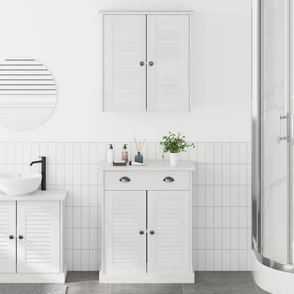 Badkamermeubelset met lade met plank met opslag met de deur 2 pcs Bruin 67.5 x 34 x 80 cm