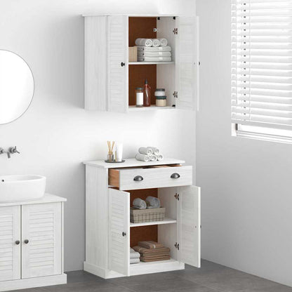 Badkamermeubelset met lade met plank met opslag met de deur 2 pcs Bruin 67.5 x 34 x 80 cm