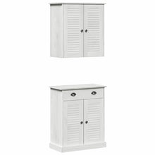 Badkamermeubelset met lade met plank met opslag met de deur 2 pcs Bruin 67.5 x 34 x 80 cm