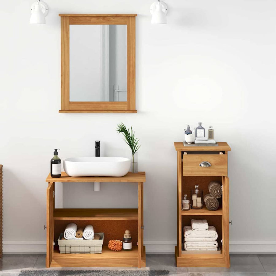 Badkamermeubelset VIGO 3 st Honingbruin 37.5 x 34 x 80 cm