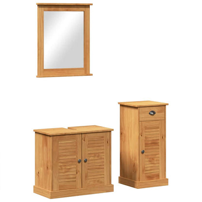 Badkamermeubelset VIGO 3 st Honingbruin 37.5 x 34 x 80 cm