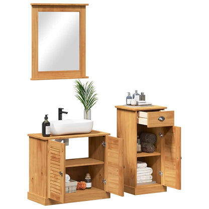 Badkamermeubelset VIGO 3 st Honingbruin 37.5 x 34 x 80 cm